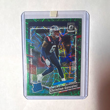 Panini Christian Gonzalez 2023 Donruss Optic Green Velocity Prizm #274 Patriots picture