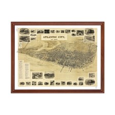 Old Map of Atlantic City, NJ 1900 - Vintage Atlantic City Ne picture