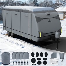 9 Ply RV Trailer Cover Waterproof Anti-UV Camper Travel Trailer Cover 18'1