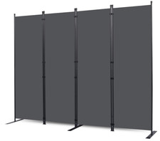 Biombo separador de ambientes de 4 paneles plegable, portátil y estable, color g picture