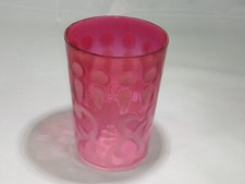 RARE Jefferson Glass Co. No.182 Buttons & Braids Tumbler Red Cranberry picture