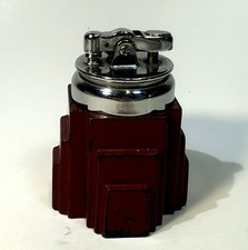 1929 art deco cardinal skyscrapper Ronson New Yorker automatic desk lighter picture