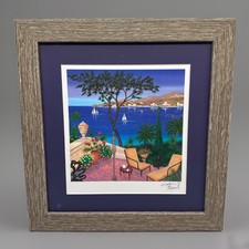 Fanch Ledan Terrace With Sculptures 2011 Seriolithograph Park West COA Framed picture