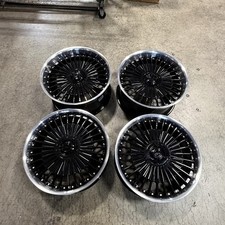 Used 22x9/22x10.5 MRR VP4 5x112 32/38 66.6 Black Machined Lip Wheels set-4 picture