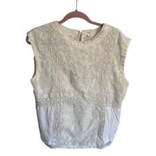Anthropologie TINY cream blouse, size M picture