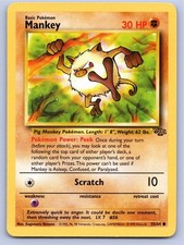1999 POKEMON JUNGLE MANKEY 55/64 UNLIMITED C NM A97155 FREE S&H picture