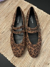 Arizona Jean Co Mary Jane Ballet Flats Size 8 Leopard Print Cheetah NWT picture