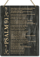 Psalm 91 Wooden Wall Sign, Inspirational Christian Scripture Art picture