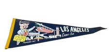 VINTAGE 1950s LOS ANGELES COUNTY FAIR POMONA CALIFORNIA PENNANT BANNER picture