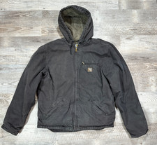 Carhartt Men's J141 DKB Sherpa Lined Sierra Gray Hooded Jacket Size Large Tall picture