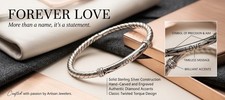 Brighton Vintage Silver Plated Antique Scroll LOVE Etched Arrow Bangle Bracelet  picture