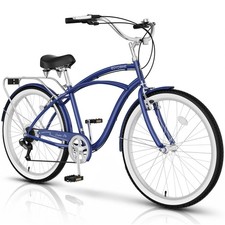 EOYOBIKE 26 Inch Beach Cruiser Bike 7 Speed City Bike Commuter Bicycle Men Women picture