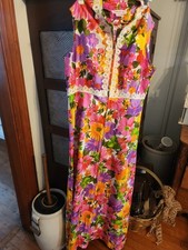 Evelyn Pearson Women's Pink Floral Dress Vintage 60s/70s picture