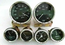 Smiths Replica Kit- Elec Temp + Oil + Fuel + Amp Gauge+Speedometer +Tacho 100 mm picture