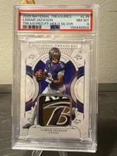 2025 Panini National Treasures Lamar Jackson Treasured Patches Holo Silver 08/25 picture
