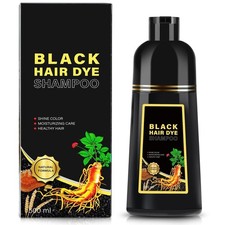 Black Hair Dye Shampoo 3 in 1, Herbal Shampoo Hair Dye for Women Men, Grey Cover picture