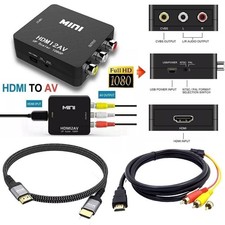 RCA AV to HDMI HD Converter Adapter Composite 3RCA CVBS Audio Video Wii NES SNES picture