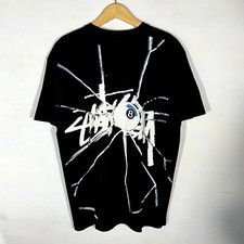 BRAND NEW STUSSY SHATTERED TEE IN BLACK - MEDIUM picture