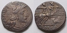 Roman Republic C. Antestius AR Denarius 146 BC Dioscuri Dog Crawford 219/1e picture
