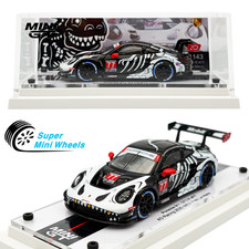 Custom Mini GT Porsche 911 GT3 R #77 AO Racing 2025 IMSA #1143 with Display Case picture
