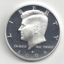 2008-S SILVER PROOF KENNEDY HALF picture