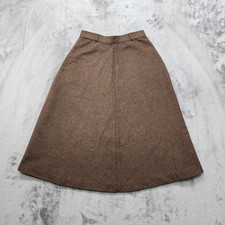 Vintage Stonybrook Skirt Women 9/10 Brown High Rise A-Line Back Zip Office Pinup picture