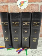1975-76 The Liturgy Of The Hours Volumes I-IV Black Leather Set Very Good  picture