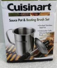 Cuisinart Sauce Pot and Basting Brush Set Gourmet Outdoor Grilling New In Box picture