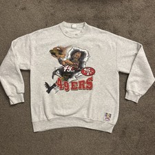 Vintage San Francisco 49ers Break Through Sweatshirt Nutmeg Mills Size XL 90s picture