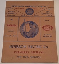 1950 Pine Bluff JUDGES Arkansas Baseball Club vintage scorecard RARE picture