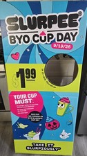 7 Eleven Slurpee BYO Cup In store Event Display Size Cardboard Standee 2026 picture