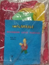 Vtg NIP Nadel & Sons Toy Corp NYC Inflatable Standing Love Turtle 35