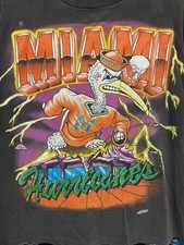 90s Miami Hurricanes Graphic black Unisex T shirt Men Women vtg S-5XL picture