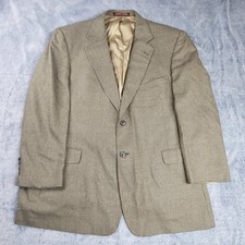 Vintage Nordstrom Mens Houndstooth Blazer 44R Silk Wool Sport Coat Made In USA picture