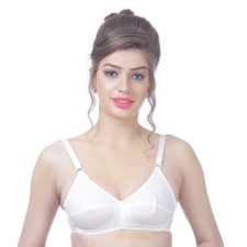 2Pc 100% Cotton Light Weight Wire free Ultimate Lift Women Bra unPadded picture