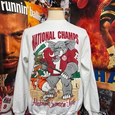 Vintage 90s Alabama Crimson Tide 1992 National Champions Sweatshirt Sz Large picture