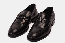 Vinci Leather Amsterdam Black Bit Loafer Men's Shoe EU 47 US 14 picture