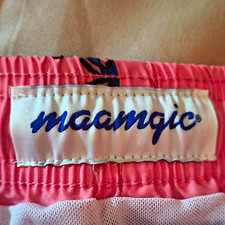 Maamgic Men's Pink/Blue Lobster Animal Print Swim Shorts L Drawstring Pocket picture