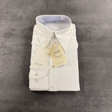 Marini Dress Shirt Mens Medium White Spearpoint Collar Gold Pin Button Down NEW picture