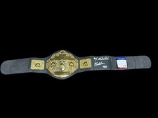 ABDULLAH THE BUTCHER SIGNED AUTOGRAPH REPLICA CHAMPION WRESTLING BELT PSA/DNA picture