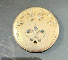 Antique Wightman & Hough Gold Filled Locket With Rhinestones W&H Co Vintage picture
