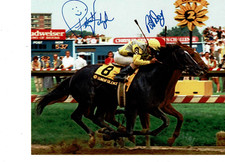 Jockeys HOF Pat Day & Pat Valenzuela   autographed 8x10  duel signed photo picture