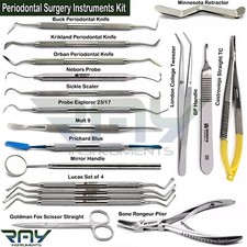 19 Pcs Periodontal Implant Oral Surgery Kit Dental Microsurgery Instruments picture