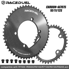 RACEDUEL Carbon Fiber Road Bike Chainring for R7000/R8000/R9100 110BCD 11/12S US picture