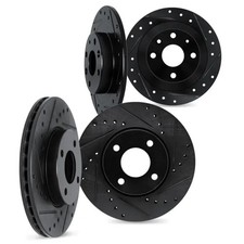 Genuine DYNAMIC FRICTION DFC Brake Rotors - Drilled & Slotted - Black 8004-07005 picture