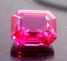 Extremely Rare Pink Sapphire Cut 11 Ct NATURAL Emerald CERTIFIED Loose Gemstone picture