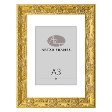 Artxo A3 Gold Photo Frame Luxury Vintage Frame Detailed Filigree Perfect For picture