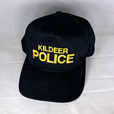 Vintage Kildeer Police Black Adjustable Baseball Cap Hat Police Uniform Headwear picture