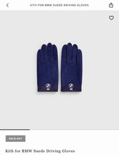 Kith For BMW techno Violet Suede Driving Gloves picture