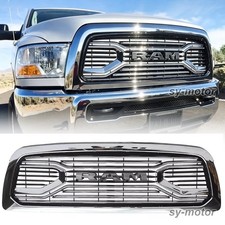 Chrome Front Grille For 2009-2012 Dodge Ram 1500 Big Horn Style Bumper W/Letters picture